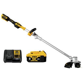 TRIMMERS | Dewalt DCST922P1 20V MAX Lithium-Ion Cordless 14 in. Folding String Trimmer Kit (5 Ah)
